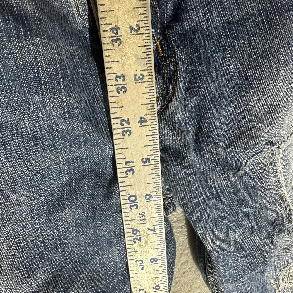 American Eagle Outfitters‎ Distressed Patchwork Jeans Mens 29x32 Blue Straight